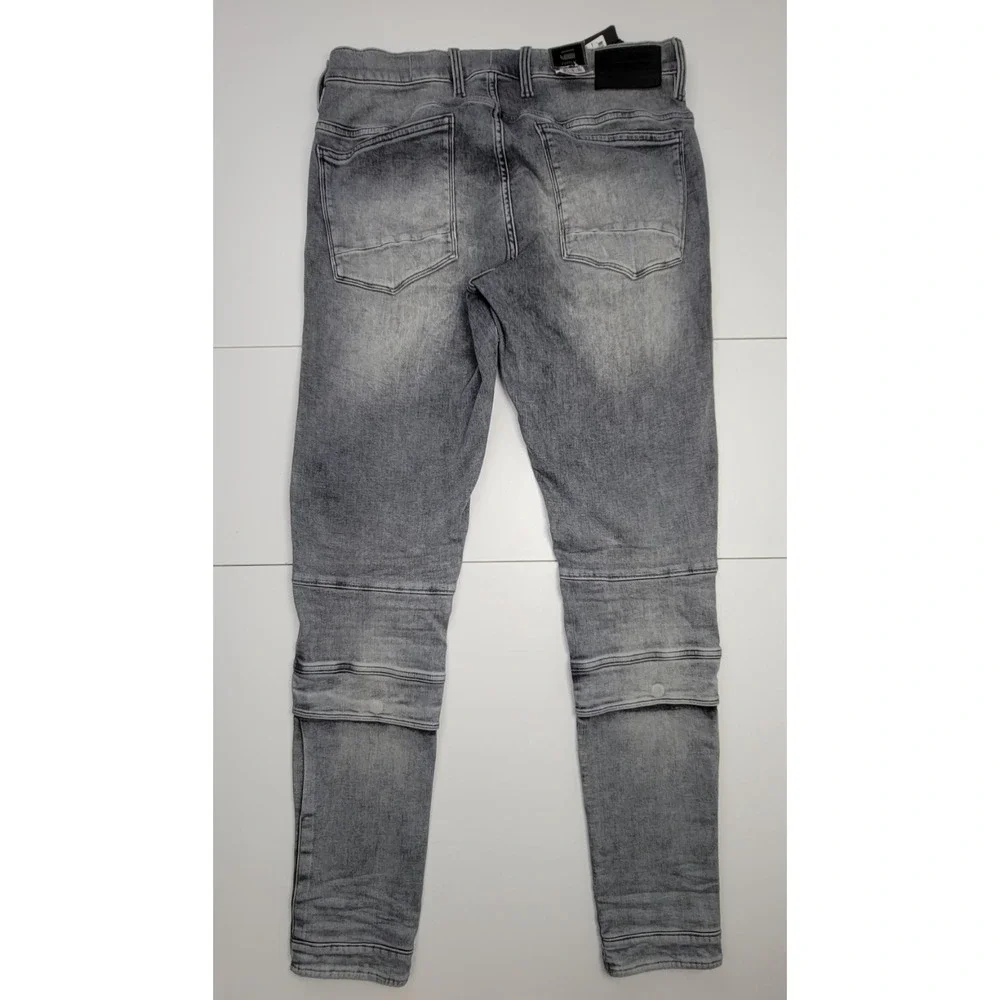 G-Star Raw Mens Sz 34/36 Airblaze Skinny Jeans Antic Faded Radium Gray $260 New
